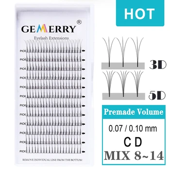 

Premade Volume Fans Lashes 3D 5D Eyelash Bunches Extension Russian Fake Eyelashes Finished Bundles Natural Building Lash Cluster