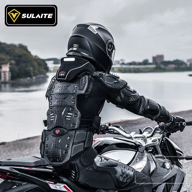 Motorcycle Anti-fall Armor Suit Off-road Rider Protective Gear Motocross Riding Kneepads Elbow Chest Protector Neck Guard Suit
