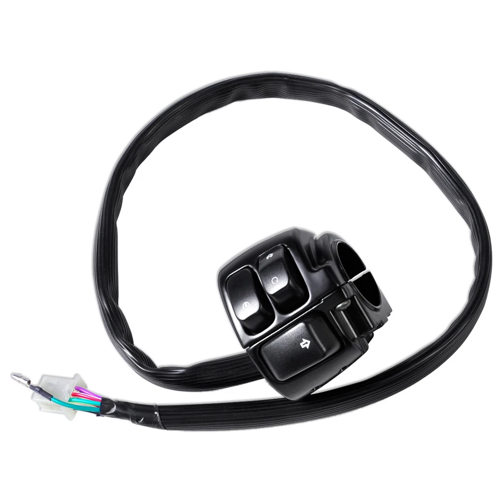 Универсальный переключатель сигнала поворота для 25 мм рукоятки мотоцикла черный