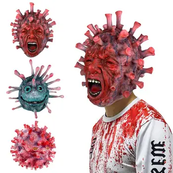 

Horror Mask Comfortable Breathable Halloween Latex Headgear Cuttable Face Cover for Halloween Party Role-playing