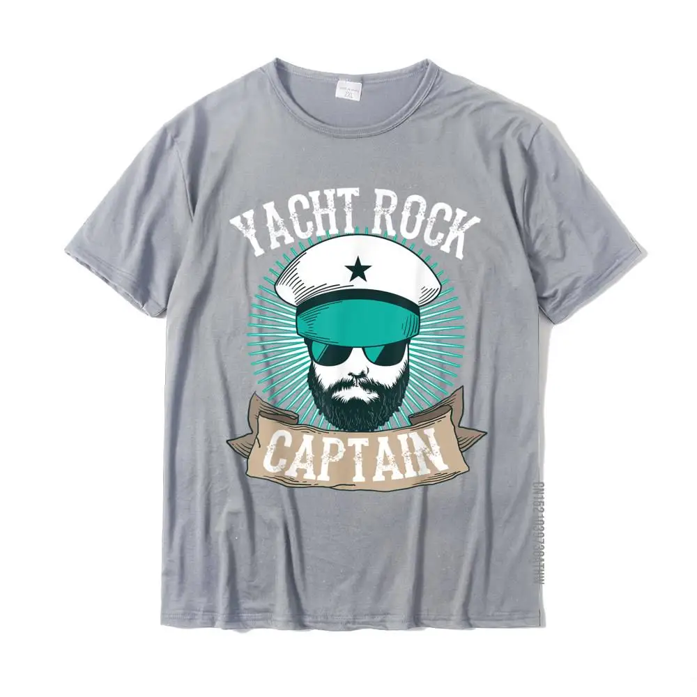 Normal Pure Cotton T Shirt for Men Printed T Shirts Printed 2021 Hot Sale Round Collar Tops & Tees Short Sleeve Cool Yacht Rock Captain Funny Music Lover Boat Leader Gift T-Shirt__MZ21691 grey