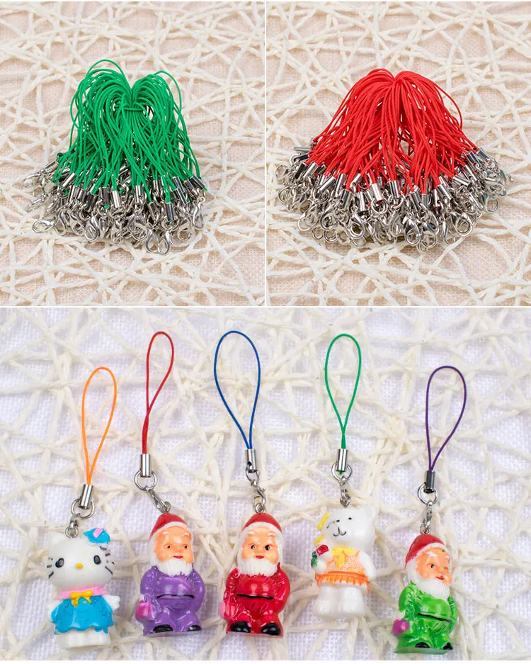 Lobster button mobile phone key hanging rope clay doll DIY accessories 4