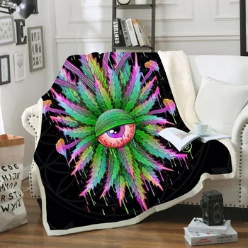

Thickened Double-layer Eye Blanket 3D Digital Printing Thick Tapestry Lamb Hair Quilt Cover Blankets