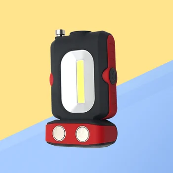 

Multifunction Pocket COB Work Light Portable Handy Mini LED Flashlight Magnet Light Lamp with Flexible Antenna Outdoor for Campi