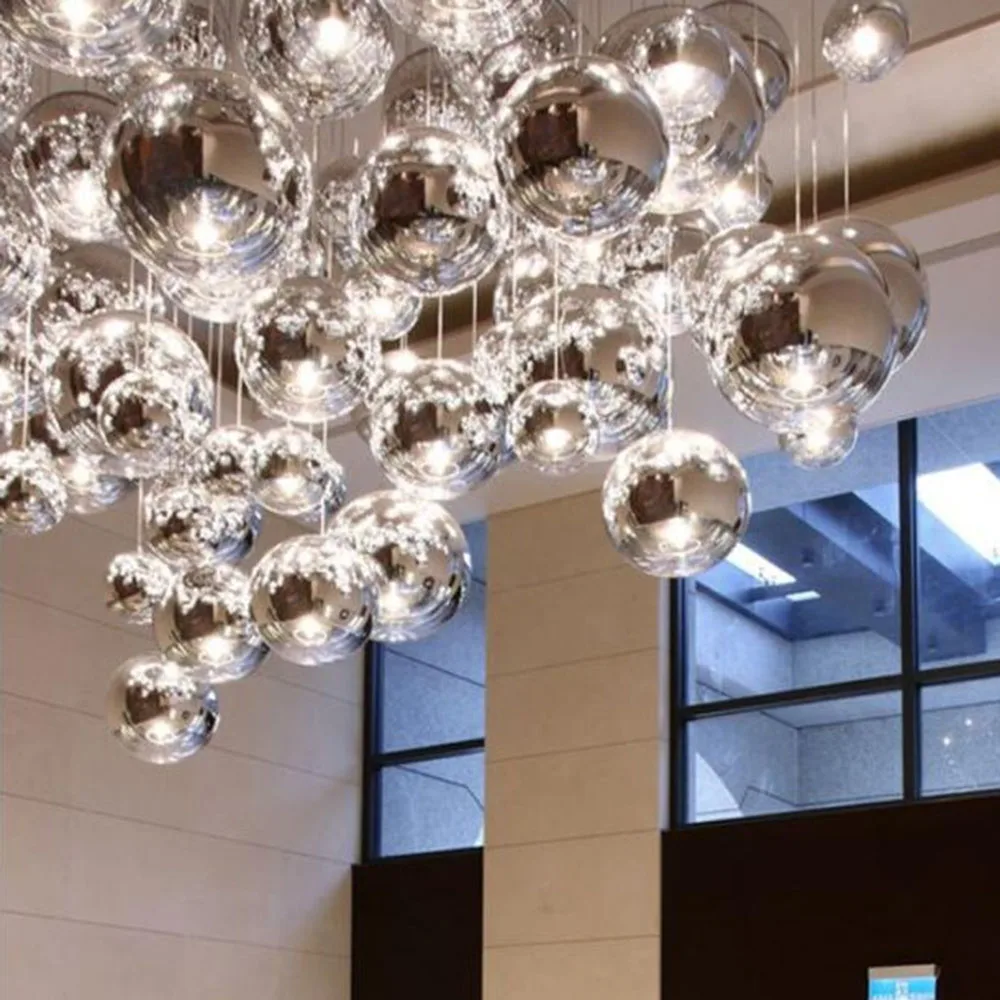 

Glass Pendant Light Design Decor Globe Balls Luminaire Lighting Fixture Copper Silver Gold Nordic Lustre HangLamp Lamparas