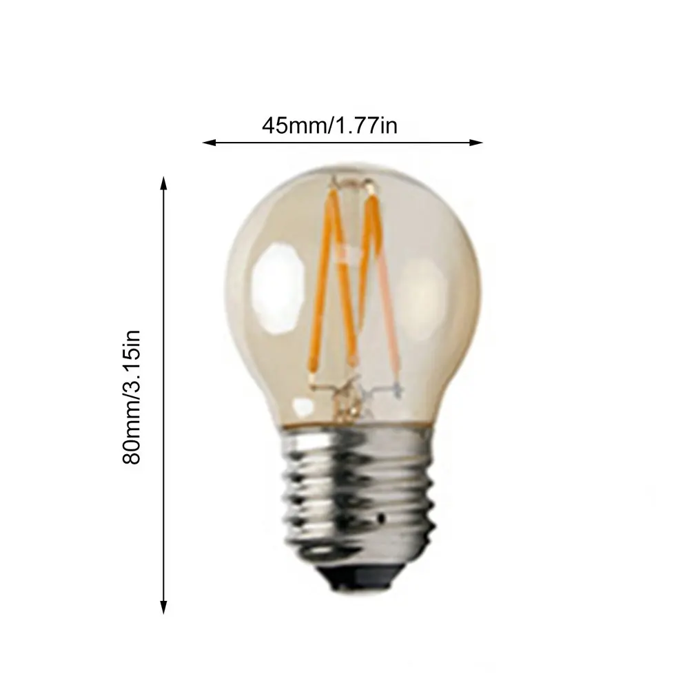 4 Вт G45 E27 светодиодный свет светодиодный лампы ретро Edison прозрачная янтарная крышка светодиодный нити антикварная Винтаж Стекло лампа настраиваемый свет