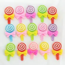 120 шт большой леденец Поп леденец Конфеты Кабошоны(32 мм) декор для сотового телефона, аксессуары для волос, украшения, DIY сверкающие