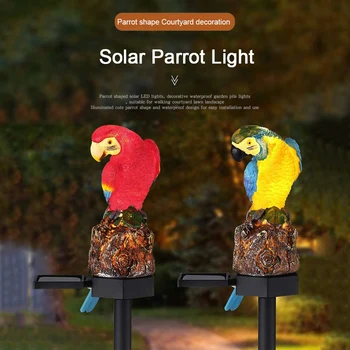 

2020 New LED Outdoor Waterproof Solar Powered Parrot Shape Lawn Lamp Garden Landscape Decoration Lamp for Garden Courtyard