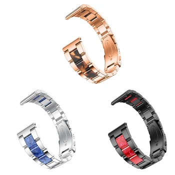 

Watch Band Strap Folding Clasp Stainless Steel Wristband Wristwatch Bands Replacement Accessories For Garmin Forerunner 245