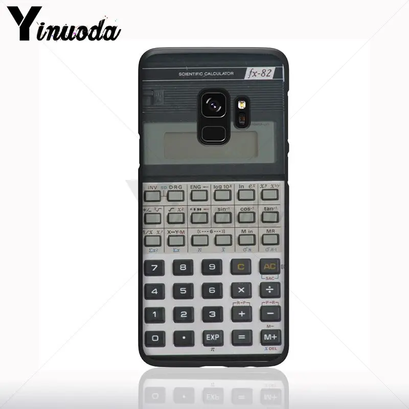 Retro Aneh Lucu Kalkulator Hitam Lembut Ponsel Case untuk Samsung Galaxy S10plus S9 S8plus S10e A50 A70 A10 Ponsel