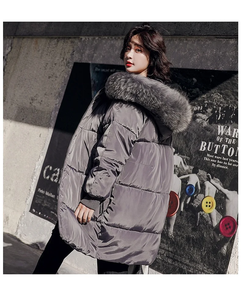 Модная женская зимняя куртка свободного покроя с хлопковой подкладкой, теплое плотное Женское пальто с капюшоном, длинное пальто, пальто, большие размеры, женские парки