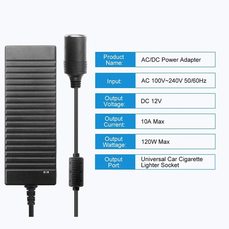 120W 110 v-220 V до 12V розетка для автомобильного прикуривателя AC/DC адаптер питания конвертер(US Plug
