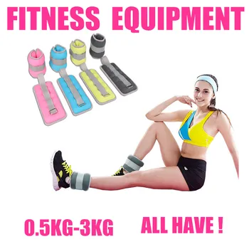 

1 Pair 0.25kg-2kg Adjustable legs Ankle Wrist Sand Bag Weights training sandbag wraps Strength GYM Running MMA fitness equipment