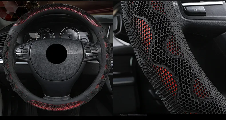 3D сотовый Чехол для рулевого колеса автомобиля стерео рукоятка для рук крышка четыре сезона универсальный Противоскользящий производители ген