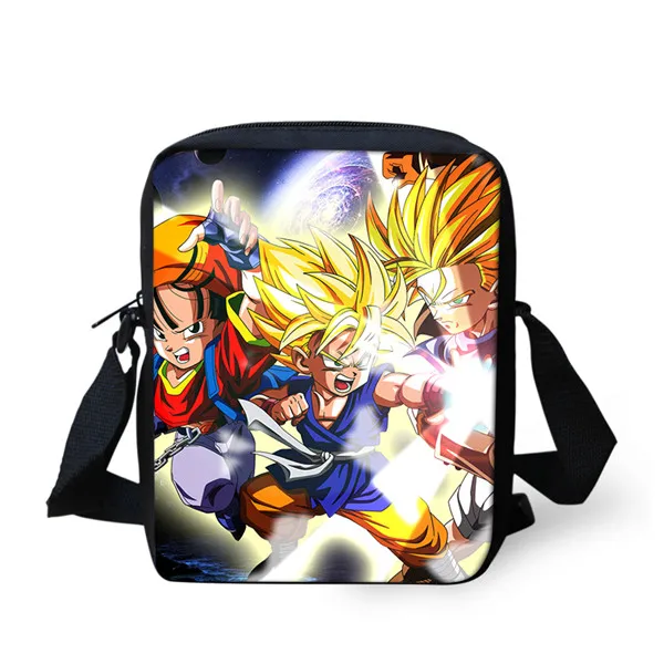 HaoYun рюкзак для студентов набор/3 шт. для мальчика мультфильм Dragon Ball/Сон Гоку/Вегета Bookbag детский блокнот ранец - Цвет: L0088E