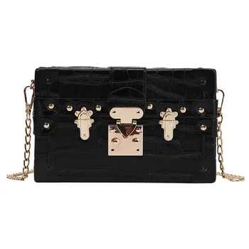 

Crossbody Bags For Women 2020 High Quality Alligator Printed Small Square Purses PU Chain Box Shoulder Messenger Bags For Travel
