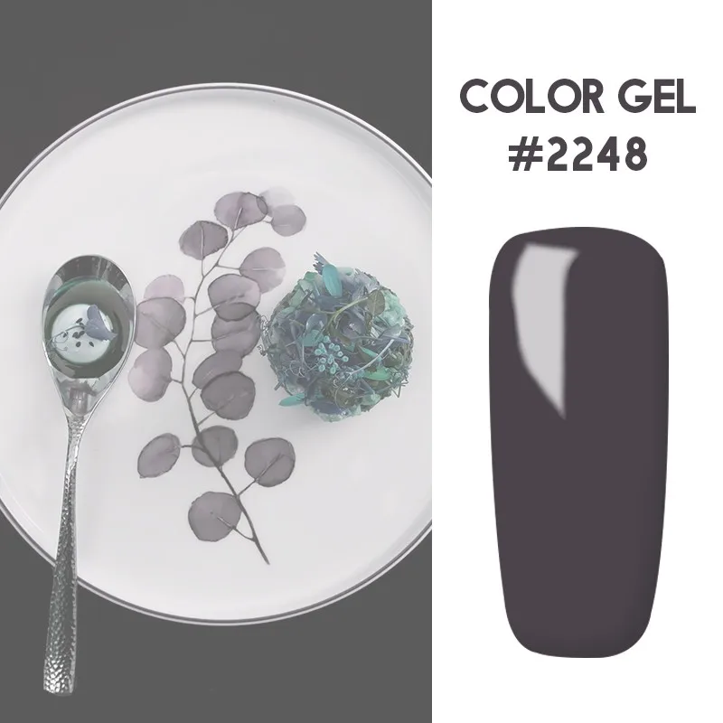 Docaty Salon замочить от УФ светодиодный дизайн ногтей рисунок гель краска гель цвета 5 мл CANNI чистый цвет лак для ногтей - Цвет: 2248
