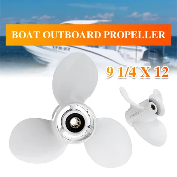 

9.9-15HP 9 1/4 x 12 Boat Outboard Propeller 683-45941-00-EL Aluminum White Marine Propeller 8 Spline Tooth 3 Blades For Yamaha