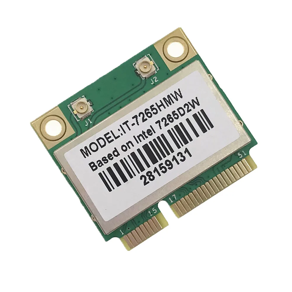 Для Intel 7265 IT-7265HMW 7265D2W 802.11ac 300 Мбит/с Двухдиапазонная мини PCI-E WiFi Bluetooth 4,0 карта для win 7/8/10