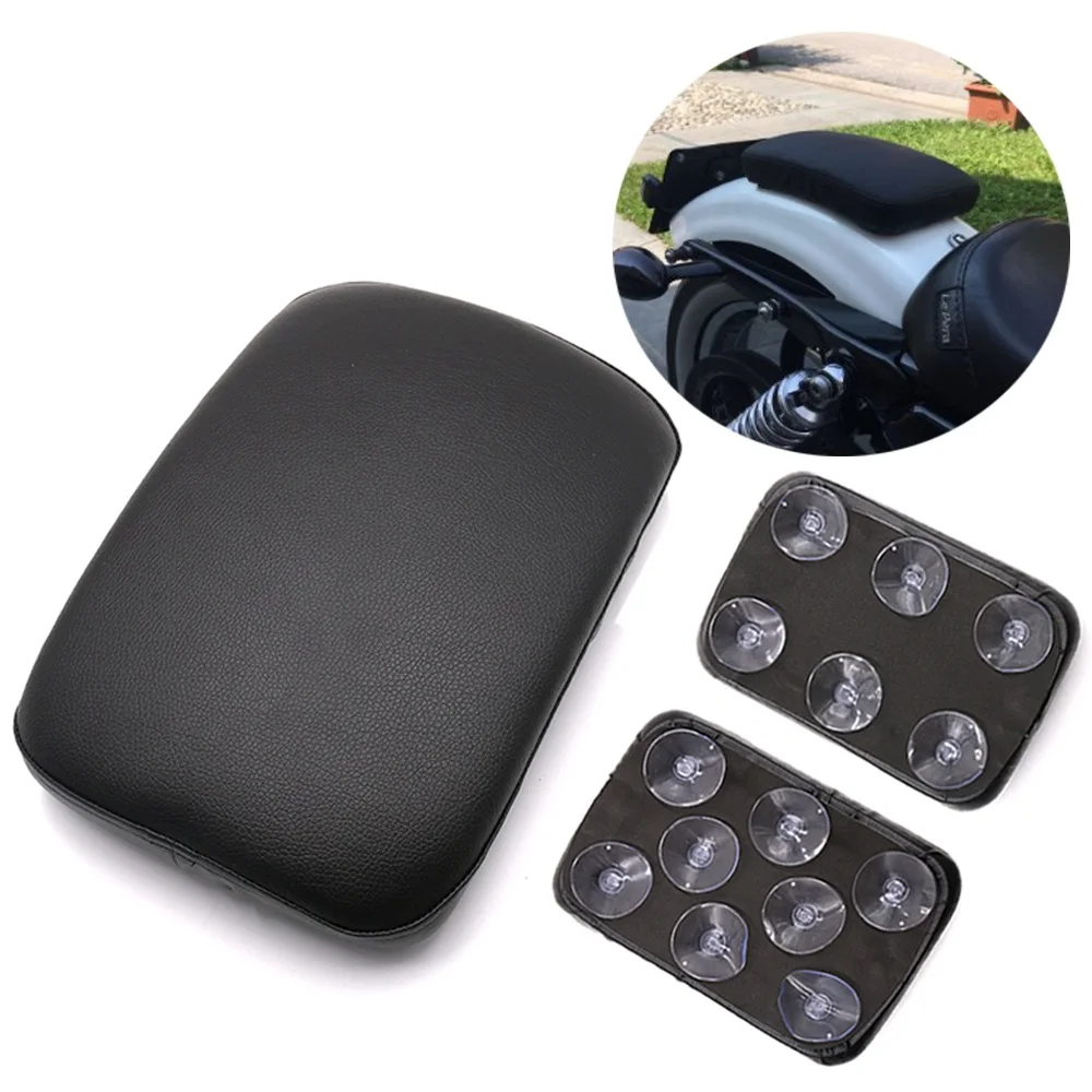 Motorcycle Rear Passenger Cushion Pillion Seat Pad Suction Cups For