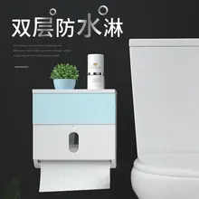 Для ванной с настенным креплением коробка для салфеток для туалета полка водонепроницаемый держатель туалетной бумаги креативный лоток многофункциональная стойка для туалетной бумаги