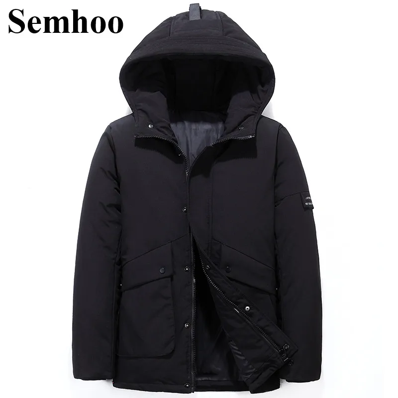 

2019 Winter New Thick Hooded Down Jacket Mens Regular Youth White Duck Down Warm Casual Down Coat Jacket M---3XL