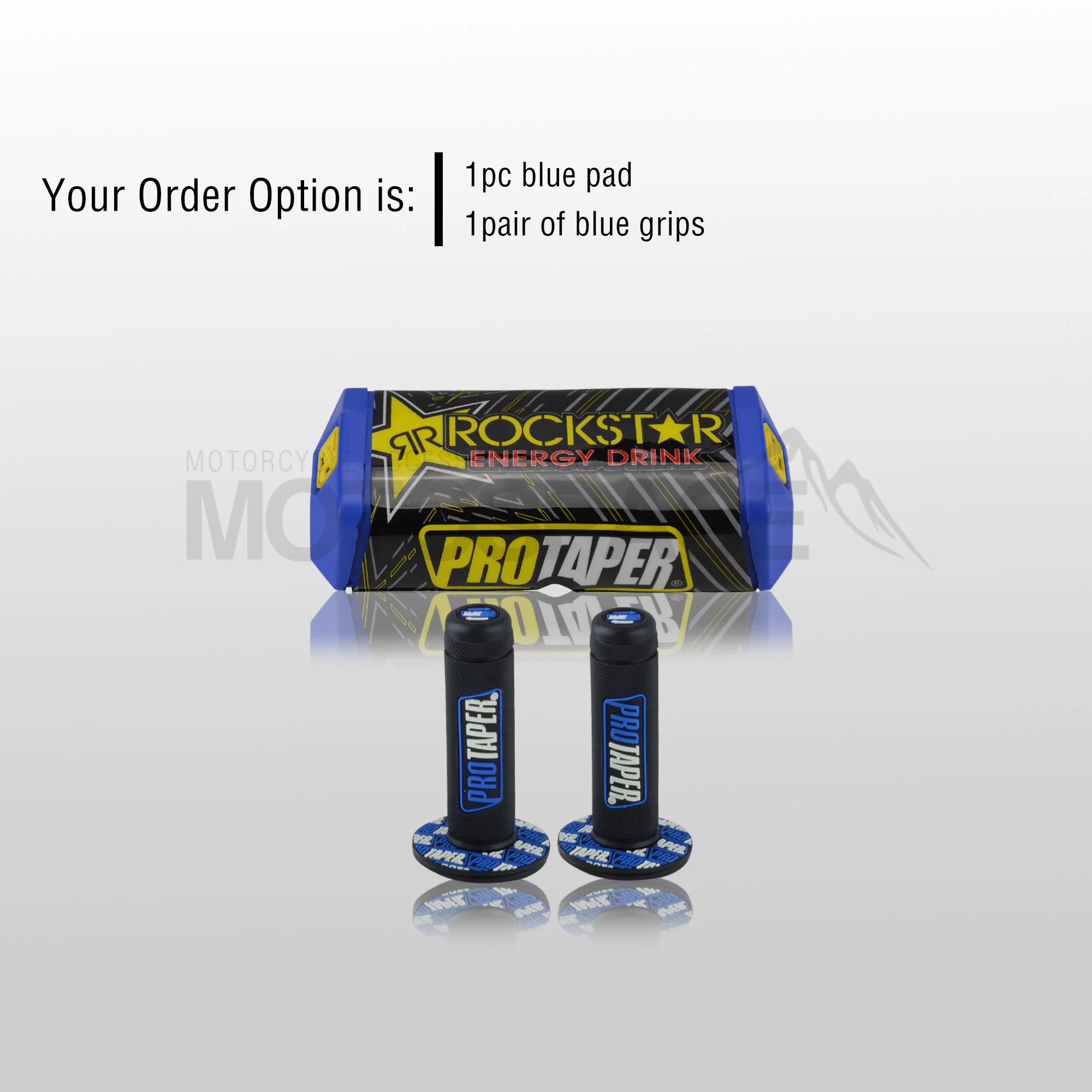 Blue Pad Grip Руль для Pro Taper Pack Bar 1-1/" Mulisha ручка бар колодки Захваты Pit Pro Гонки Грязь велосипед ямы мотоцикл с адаптер cnc - Цвет: Blue Pad Grip