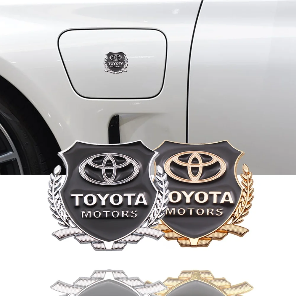 

2pcs 3D Metal Car Side Door Badge Side Stickers Decals for Toyota Corolla Yaris Rav4 Avensis Auris Camry C-hr 86 car Accessories