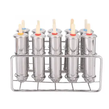 

304 Stainless Steel Household Ice Lolly Popsicle Molds Kit Ice Cream Mold