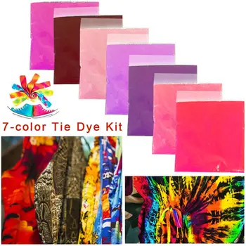 

Non Toxic Fabric Tie Dye DIY Kit 7 Colors Shirt Fabric Tie Dye Odorless Mixable Bright Color Tie Dye Kit Paint Party Supplies