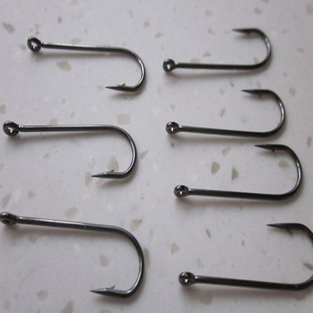Barbed Fishing Hooks With Hole#3-#12 Steel Fishing Hook Carp