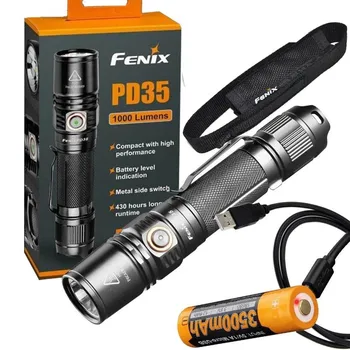 

Fenix PD35 V2.0 2018 Edition V2 1000 Lumen CREE XP-L HI V3 LED Tactical Flashlight with ARB-L18-3500U 18650 battery