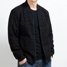 Осенняя и зимняя новая стильная мужская бейсбольная куртка с воротником, свободное повседневное пальто большого размера в горошек