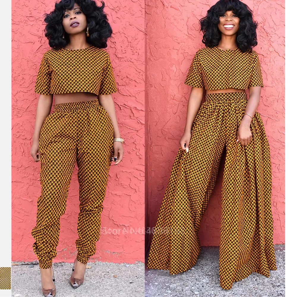 Комплект из 2 предметов африканские комплекты для женщин Новый Африканский принт