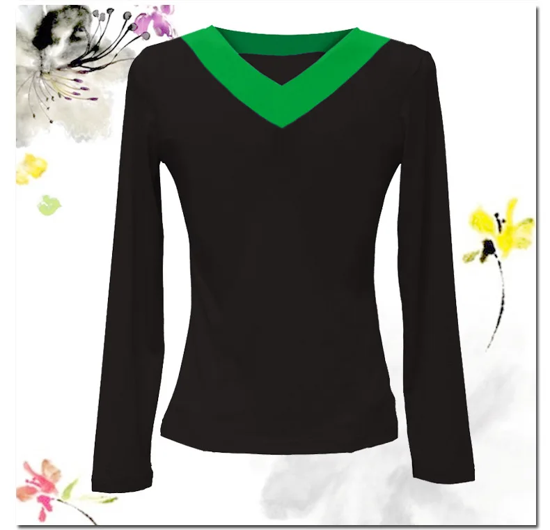 Одежда для американской кадрили осенне-зимняя новая стильная рубашка с v-образным вырезом костюм с длинными рукавами одежда для латиноамериканских танцев для взрослых женщин