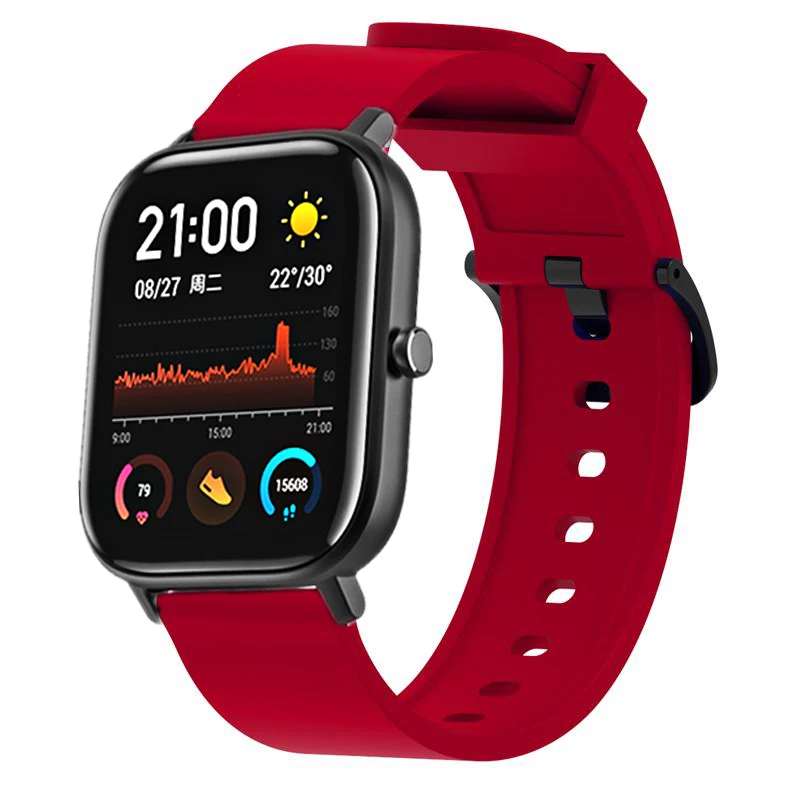 Силиконовый ремешок для часов для Xiaomi Huami Amazfit GTS/Amazfit Bip Youth Smart Watch сменные полосы для Amazfit GTR 42 мм ремешок