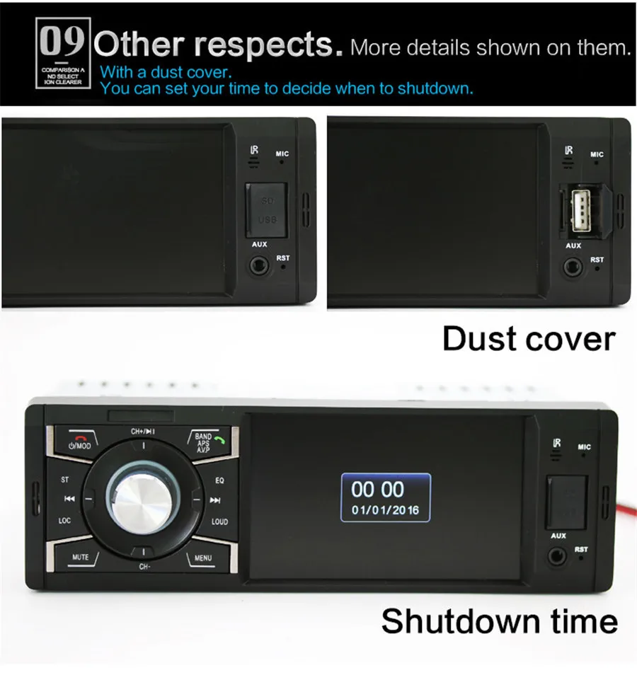 4," 1Din Bluetooth автомобильное радио MP5 плеер FM USB/SD/AUX in/дистанционное управление Стерео