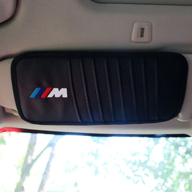 

1pcs Car CD visor clip glasses clip card cover For bmw M Sticker X1 X3 X4 X5 X6 X7 e46 e90 f20 e60 e39 f10 f30 Car accessories