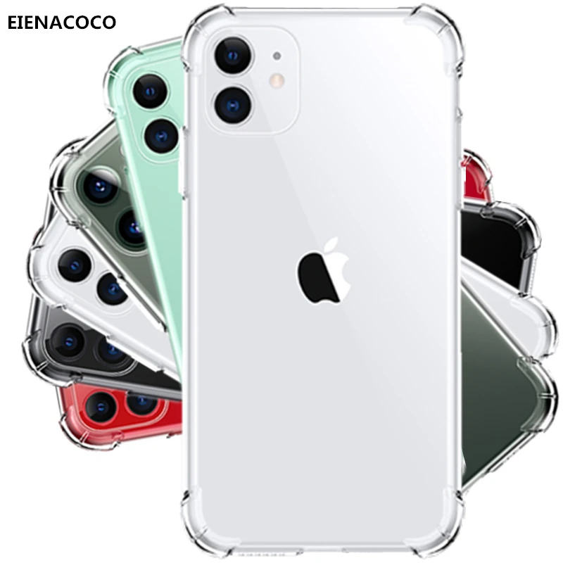 Роскошный ударопрочный прозрачный силиконовый чехол для Apple iPhone 11 Pro X XR XS Max 8 7 6 6S