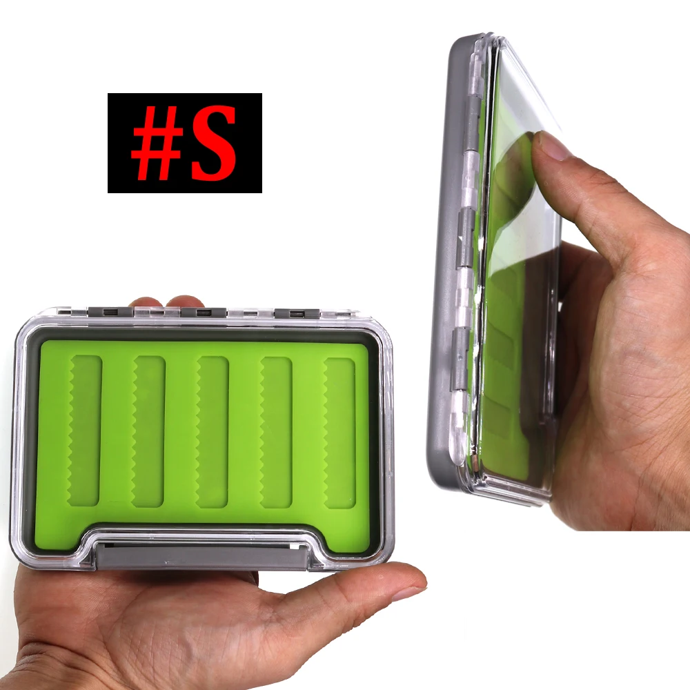 Bimoo S L Size Clear Waterproof Fishing Fly Box Ultra Thin Fly Fishing  Tackle Box Pocket Size Storage Box