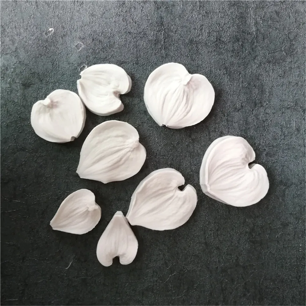 Soap Molds British Simulated Flower Petals Vein Fondant Mould Printing Stampi Cake Tool Designer DIY Silicone Mold