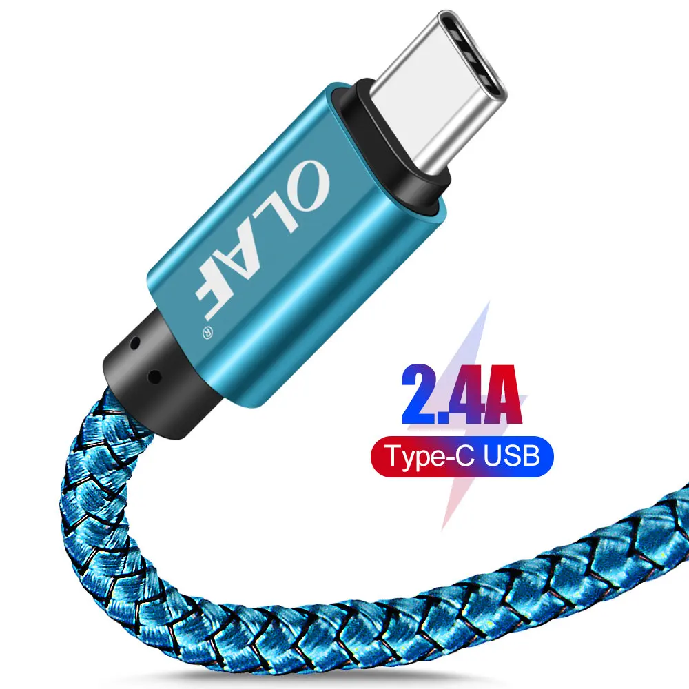 USB C type C Быстрая зарядка кабель синхронизации данных для huawei P20/P20 Pro/P20 Lite honor 10 V20 V30 UMiDiGi Z2 A1 Pro зарядное устройство для телефона - Цвет: Blue