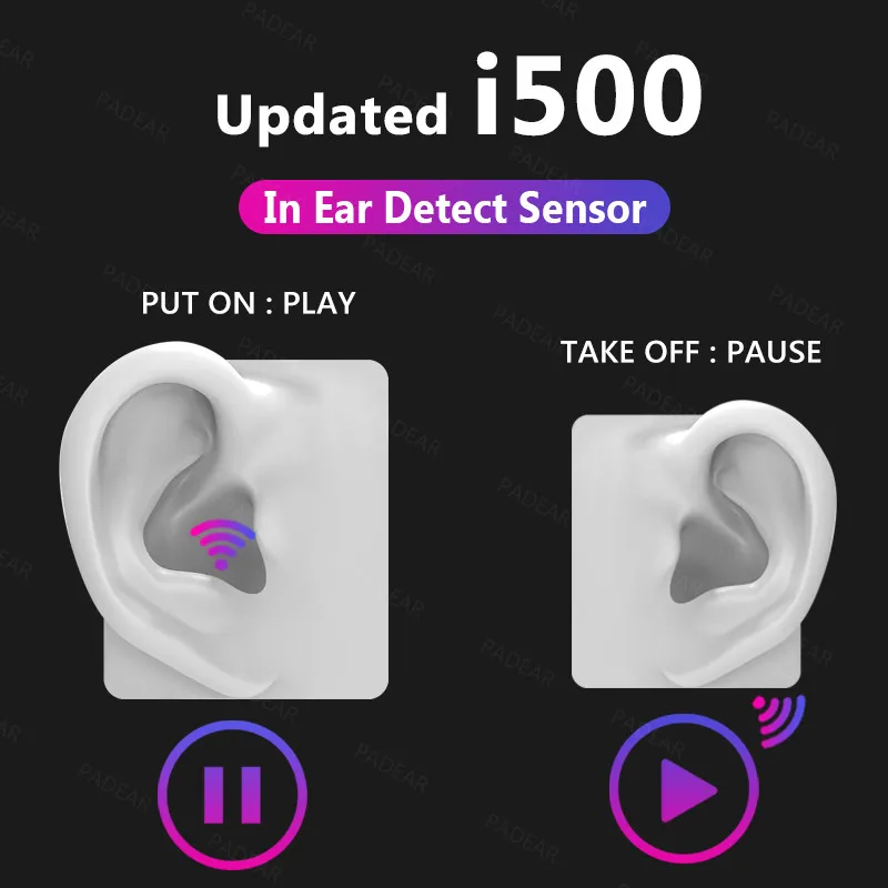 i500 TWS Беспроводной наушники 6D супер бас Bluetooth 5,0 наушники PK i10 TWS i12 i30 i200 i9000 TWS