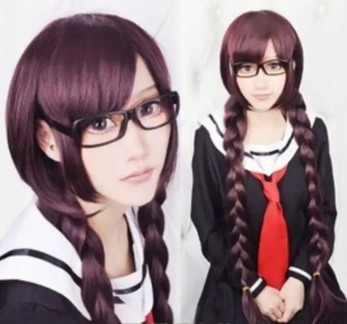 Парик Ronpa fukawa touko 100 см длинный Плетеный парик для косплея
