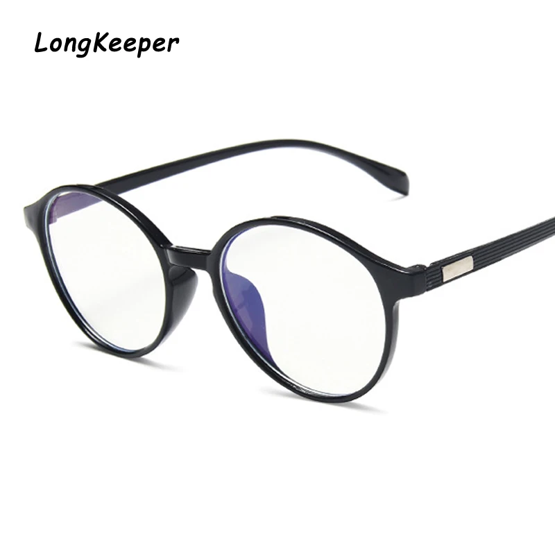 Longkeader, новинка, модные женские очки, оправа для мужчин, черная оправа для очков, Ретро стиль, круглые прозрачные линзы, очки, оптическая оправа для очков