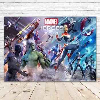 

Super Heroes Theme Birthday Party Backdrop for Boys Photography Battle Scene Poster Background Bedroom Wall Decorations Banner