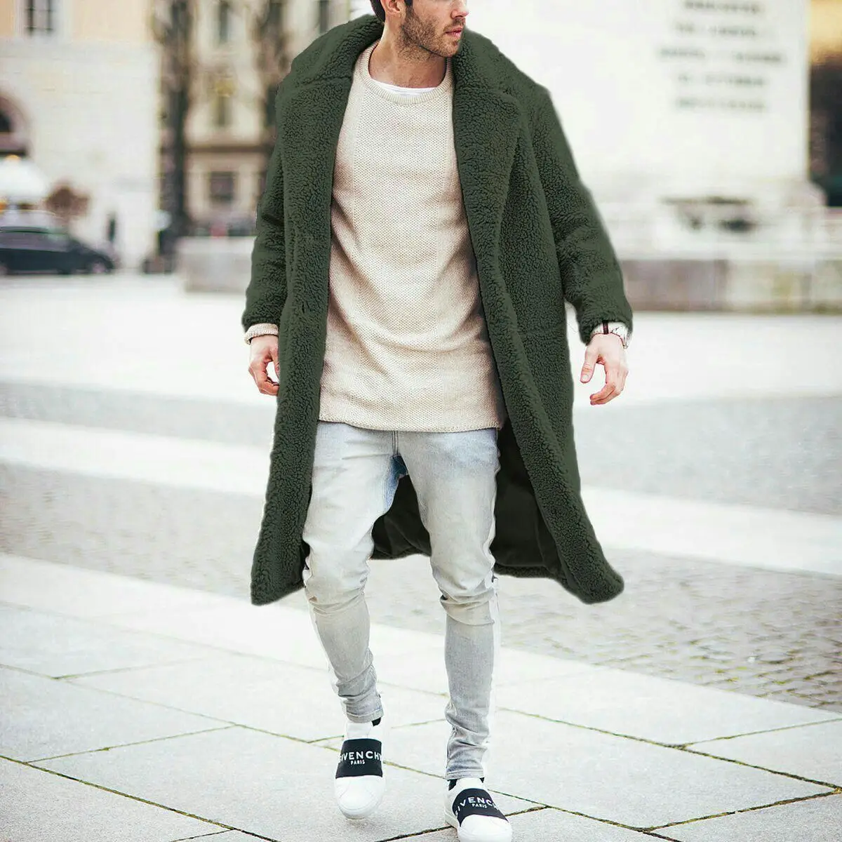 

SHUJIN 2019 New Solid Color Warm Hoodies Men's Autumn Jacket Casual Loose Double-Sided Plush Hoodie Tops Coat Outerwear men