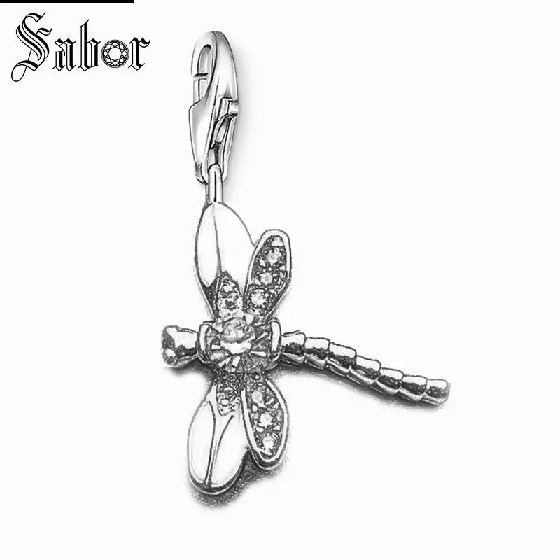 thomas Dragonfly Charm Pendant 2020 Jewelry For Women Girls womens Fashion Gift Silver color plated Fit Bracelet charms | Украшения и