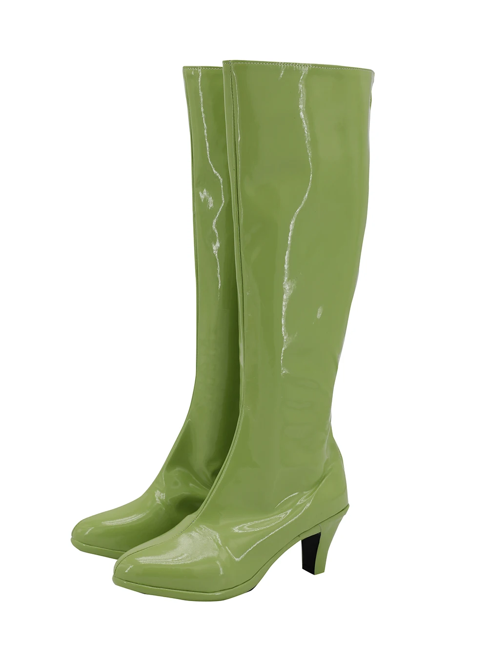 One Piece Nico Robin Cosplay Boots Green High Heel Shoes Custom Made for Unisex  (4)