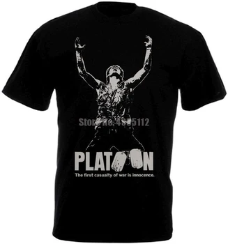 

Platoon Movie Poster Men Tshirts Fashion Harajuku T Shirts Cool Logo Tee Shirt Black Of White T-Shirt Mens Fashion Clothing